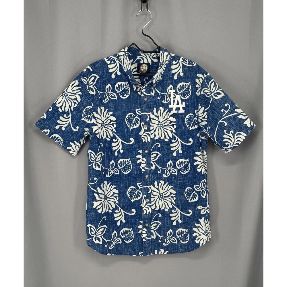 Los Angeles Dodgers Shirt Mens XL Blue MLB Baseball Hawaiian Aloha Reyn Spooner
